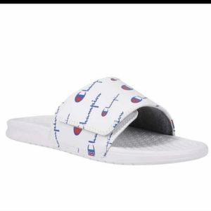 Champion Shoes | Champion Velcro Strap Slide 11 | Color: White | Size: 11 | Seejflo's Closet